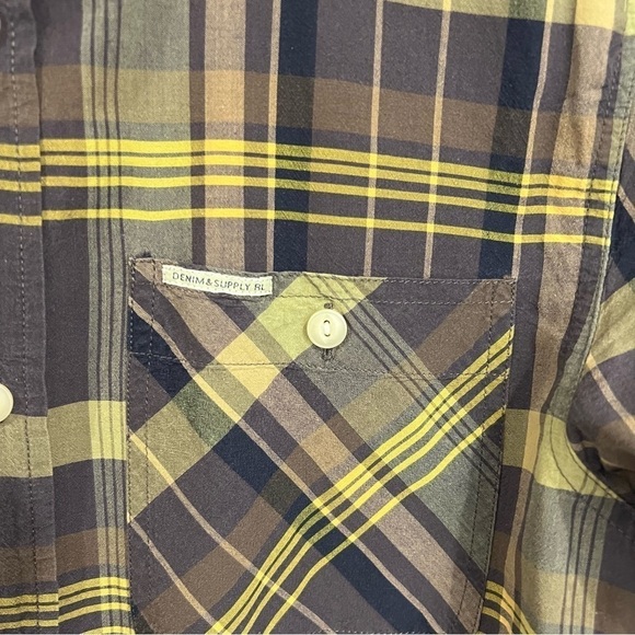 Denim & Supply Ralph Lauren mens button down plaid checked chart medium - Picture 4 of 7